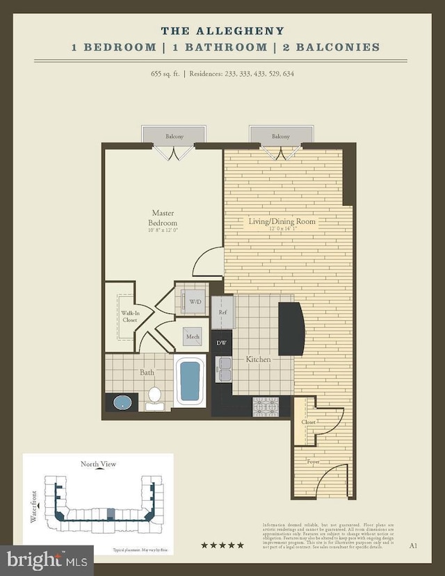 155 Potomac Psge Unit 634, Oxon Hill, MD 20745 - property floor plan
