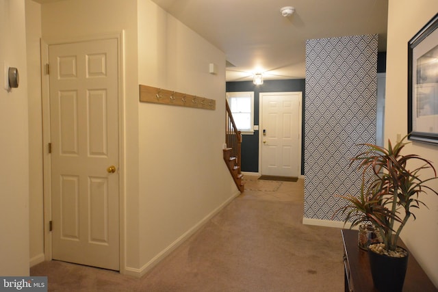 138 Pepperton Ct, Lititz, PA 17543 - corridor with carpet, baseboards, and stairway