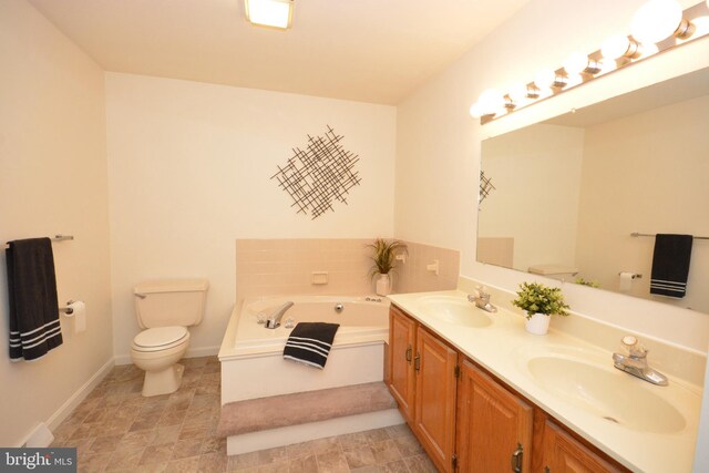 138 Pepperton Ct, Lititz, PA 17543 - bathroom with toilet, double vanity, and a garden tub