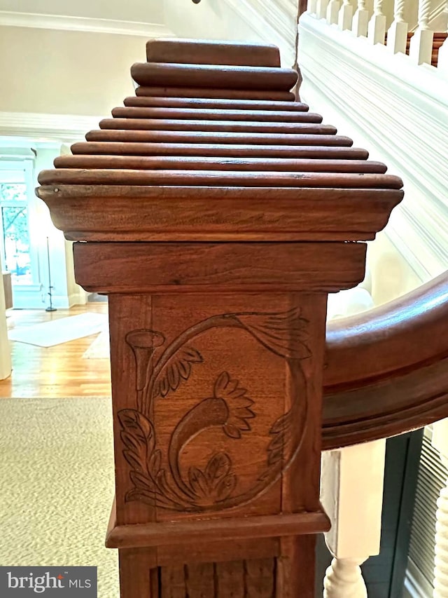 1752 17th St NW, Washington, DC 20009 - detailed view of wood finished floors and crown molding