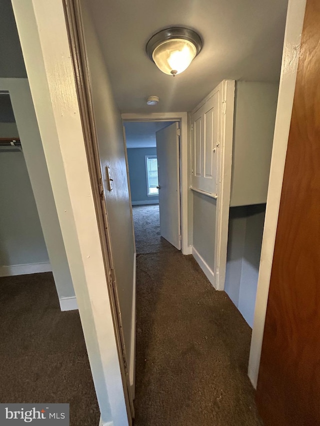 2229 Memphis St, Philadelphia, PA 19125 - hall featuring dark carpet and baseboards