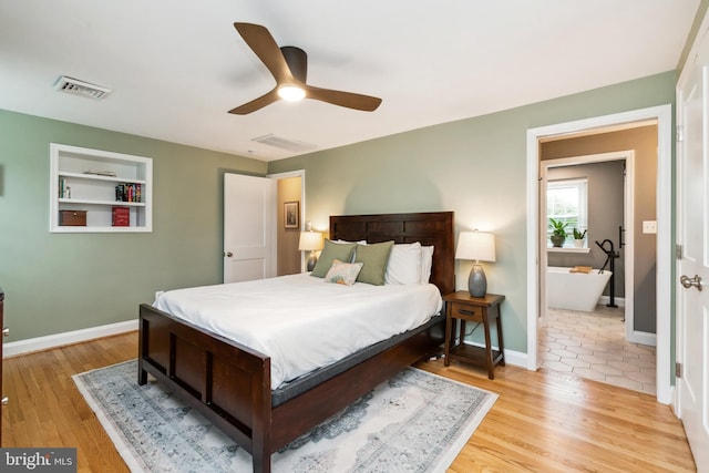 511 Wilton Rd, Towson, MD 21286 - bedroom featuring baseboards, wood finished floors, and ceiling fan