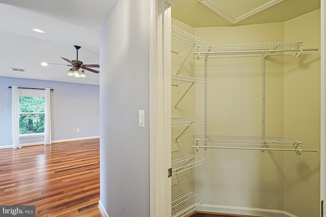 46825 Northbrook Way, Sterling, VA 20164 - spacious closet with wood finished floors and a ceiling fan