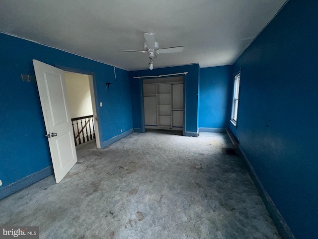 1515 N Franklin St, Wilmington, DE 19806 - unfurnished bedroom featuring carpet flooring, baseboards, and ceiling fan