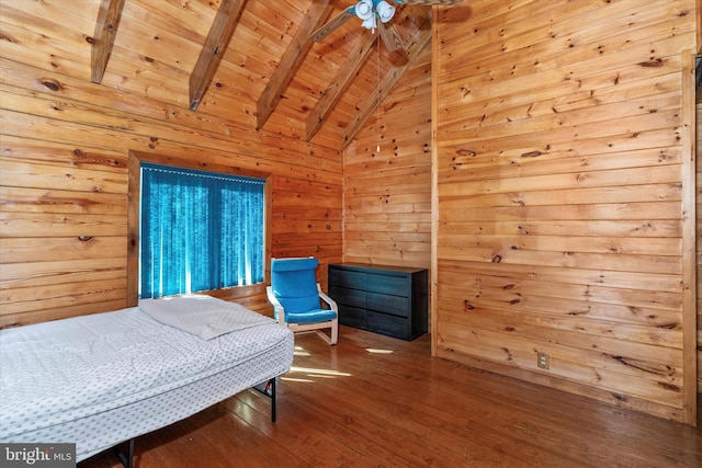 26 Wallamsey Ln, Chesapeake City, MD 21915 - bedroom featuring wooden walls, wood-type flooring, and wooden ceiling