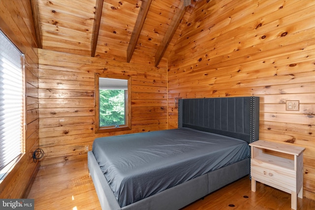 26 Wallamsey Ln, Chesapeake City, MD 21915 - bedroom featuring wood ceiling, wood walls, and wood finished floors