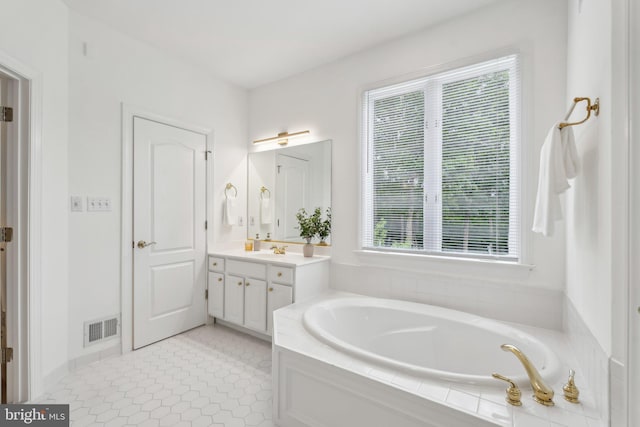 8109 Crooked Oaks Ct, Gainesville, VA 20155 - full bathroom with vanity and a garden tub