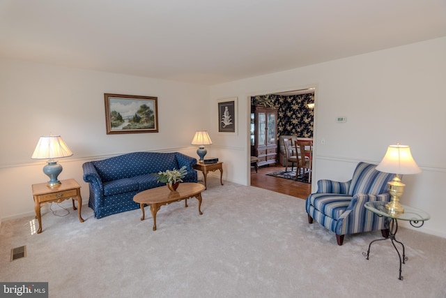 27836 Clearwater Ct, Salisbury, MD 21801 - living area featuring carpet and baseboards