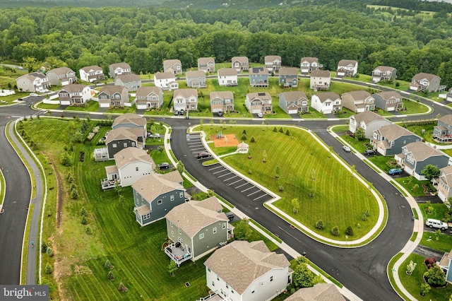340 Dawson Pl, Downingtown, PA 19335 - aerial view of residential area with a heavily wooded area