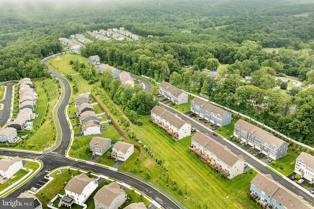 340 Dawson Pl, Downingtown, PA 19335 - aerial perspective of suburban area featuring a forest