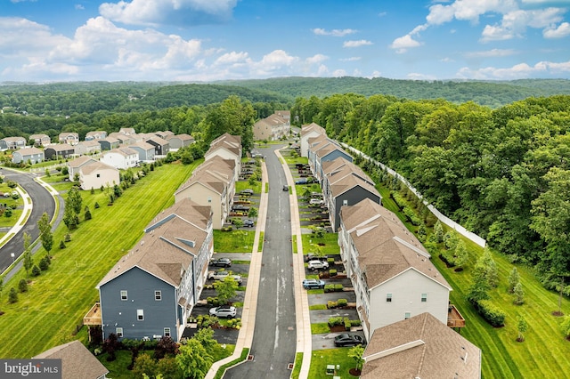 340 Dawson Pl, Downingtown, PA 19335 - aerial perspective of suburban area featuring a heavily wooded area