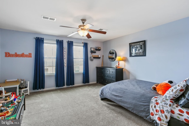 4631 Hudson St, Baltimore, MD 21224 - bedroom featuring carpet flooring, baseboards, and ceiling fan