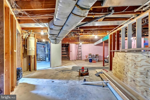 865 Windsor Perrineville Rd, East Windsor, NJ 08520 - unfinished below grade area with a central vacuum unit and stairs