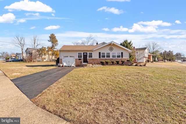 2300 Andover Rd, Cinnaminson, NJ 08077 - single story home with an attached garage, driveway, brick siding, and a front lawn