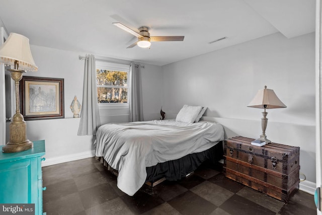 2300 Andover Rd, Cinnaminson, NJ 08077 - bedroom featuring tile patterned floors, baseboards, and a ceiling fan