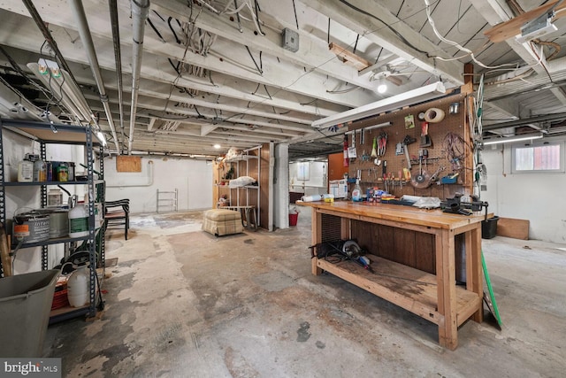 103 E Monroe Ave, Alexandria, VA 22301 - below grade area with a workshop area