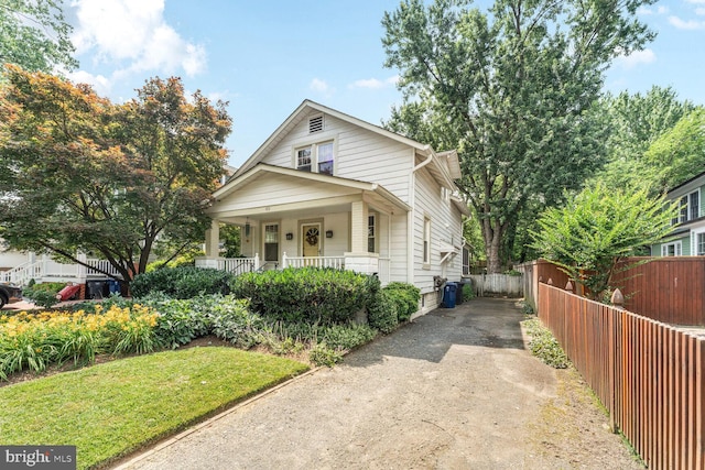 103 E Monroe Ave, Alexandria, VA 22301 - bungalow-style home featuring a porch and concrete driveway