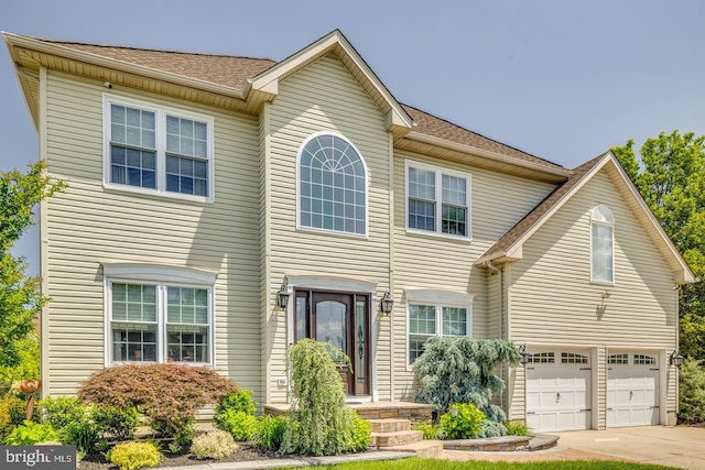 8 Adams Ln, Hainesport, NJ 08036 - traditional-style house with driveway, a garage, and roof with shingles