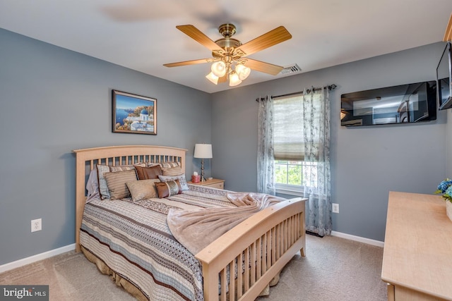 8 Adams Ln, Hainesport, NJ 08036 - bedroom with carpet flooring, baseboards, and a ceiling fan
