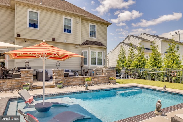 8 Adams Ln, Hainesport, NJ 08036 - view of swimming pool with a patio and a fenced backyard