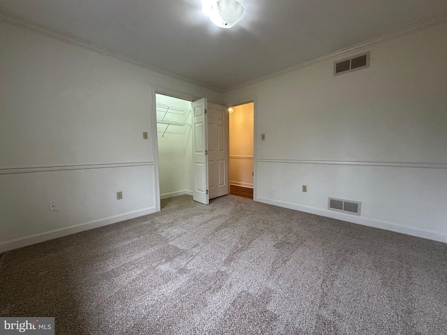 519 Orchard Dale Dr, Clear Brook, VA 22624 - unfurnished bedroom featuring ornamental molding, carpet floors, baseboards, and a closet
