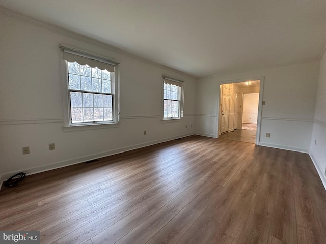 519 Orchard Dale Dr, Clear Brook, VA 22624 - spare room with dark wood-type flooring, ornamental molding, and baseboards