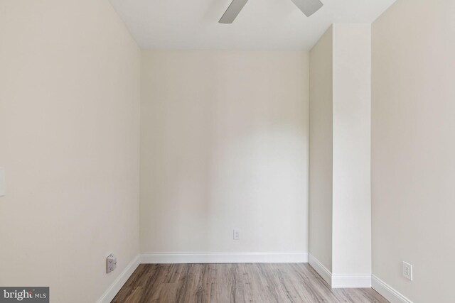 5724 Pine St, Philadelphia, PA 19143 - empty room featuring wood finished floors, ceiling fan, and baseboards