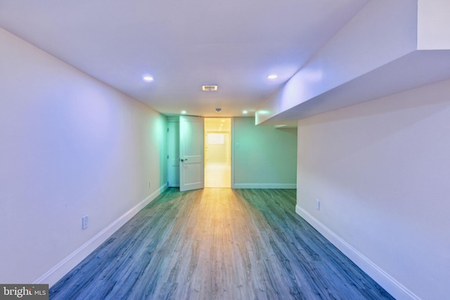 5724 Pine St, Philadelphia, PA 19143 - finished basement featuring wood finished floors, baseboards, and recessed lighting