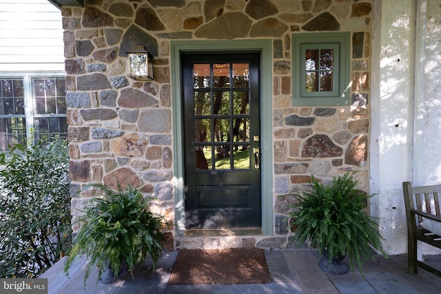 2 Earles Ln, Newtown Square, PA 19073 - view of exterior entry featuring stone siding