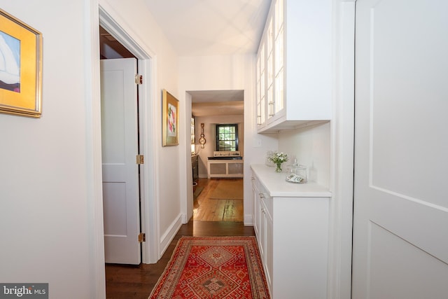 2 Earles Ln, Newtown Square, PA 19073 - hall with dark wood-style floors