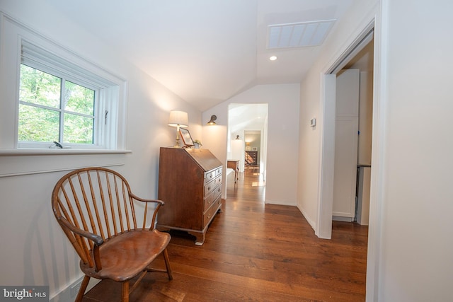 2 Earles Ln, Newtown Square, PA 19073 - hallway featuring hardwood / wood-style floors, vaulted ceiling, and recessed lighting