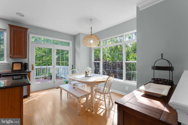 43433 Blair Park Sq, Ashburn, VA 20147 - dining space featuring light wood finished floors and baseboards
