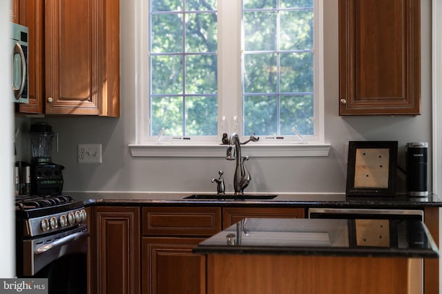 43433 Blair Park Sq, Ashburn, VA 20147 - kitchen featuring appliances with stainless steel finishes, a sink, and dark countertops