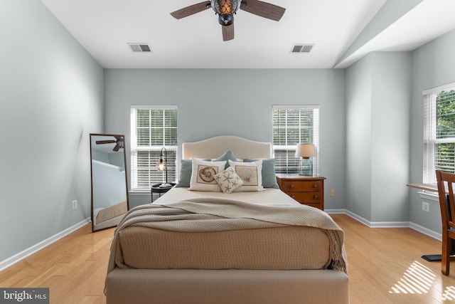 43433 Blair Park Sq, Ashburn, VA 20147 - bedroom featuring wood finished floors, baseboards, and a ceiling fan