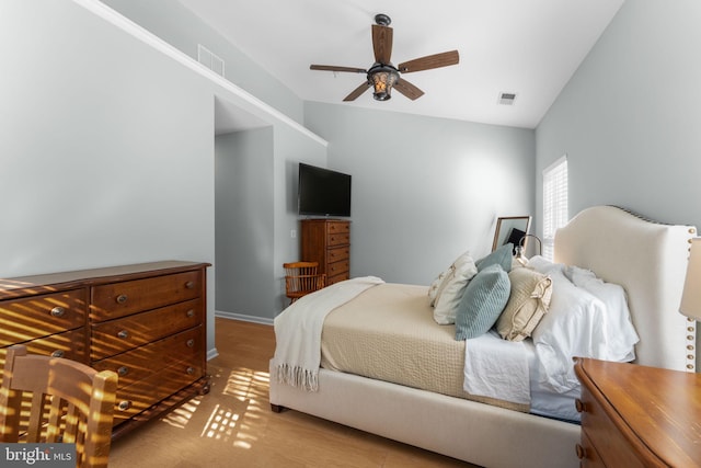 43433 Blair Park Sq, Ashburn, VA 20147 - bedroom with a ceiling fan and lofted ceiling