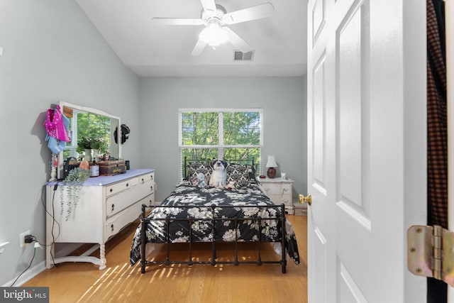 43433 Blair Park Sq, Ashburn, VA 20147 - bedroom featuring light wood-style floors and ceiling fan