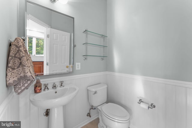 43433 Blair Park Sq, Ashburn, VA 20147 - bathroom featuring wainscoting and toilet