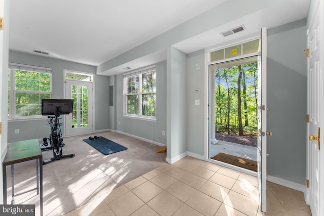 43433 Blair Park Sq, Ashburn, VA 20147 - workout area featuring baseboards and tile patterned flooring