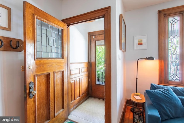527 S 55th St, Philadelphia, PA 19143 - entrance foyer featuring plenty of natural light and baseboards