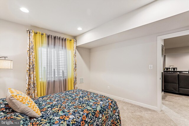 42023 Spring Air Dr, Brambleton, VA 20148 - bedroom featuring light colored carpet, baseboards, and recessed lighting