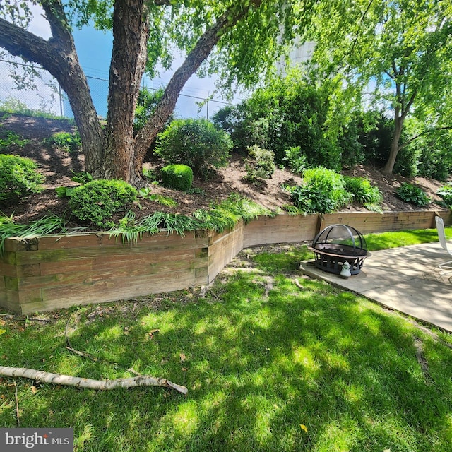 2807 Carlisle Dr Unit 29, New Windsor, MD 21776 - view of green lawn featuring a fire pit and a patio area