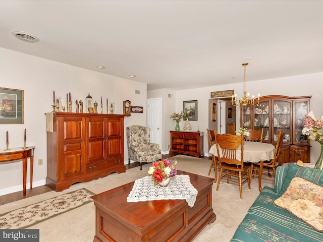 2807 Carlisle Dr Unit 29, New Windsor, MD 21776 - living room with a chandelier and baseboards