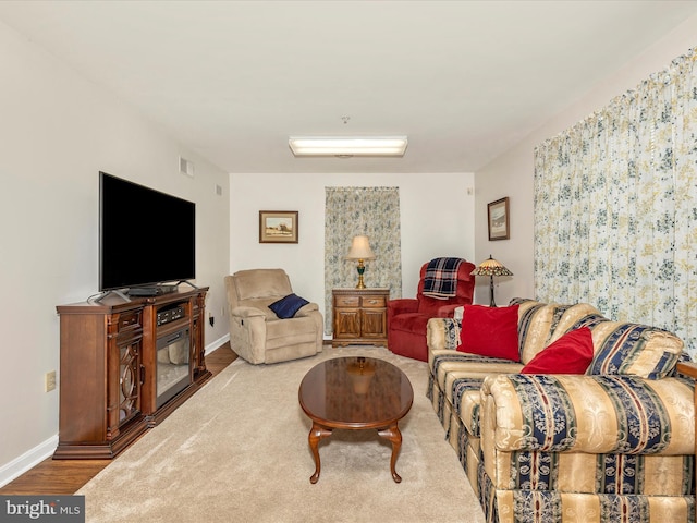 2807 Carlisle Dr Unit 29, New Windsor, MD 21776 - living room featuring baseboards and wood finished floors