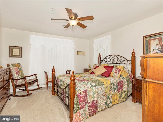 2807 Carlisle Dr Unit 29, New Windsor, MD 21776 - bedroom with light colored carpet and ceiling fan