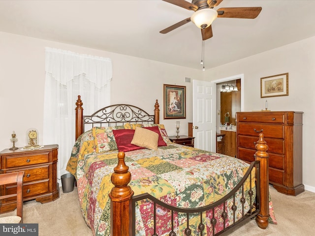 2807 Carlisle Dr Unit 29, New Windsor, MD 21776 - bedroom featuring light carpet and a ceiling fan