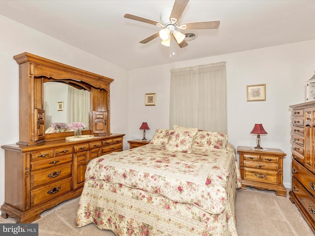 2807 Carlisle Dr Unit 29, New Windsor, MD 21776 - bedroom featuring light colored carpet and a ceiling fan