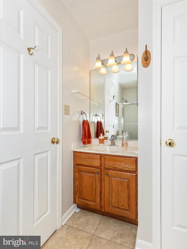 2807 Carlisle Dr Unit 29, New Windsor, MD 21776 - full bathroom with vanity, tile patterned floors, and baseboards
