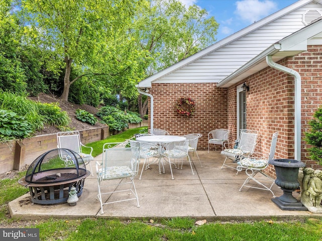 2807 Carlisle Dr Unit 29, New Windsor, MD 21776 - view of patio featuring an outdoor fire pit and outdoor dining area