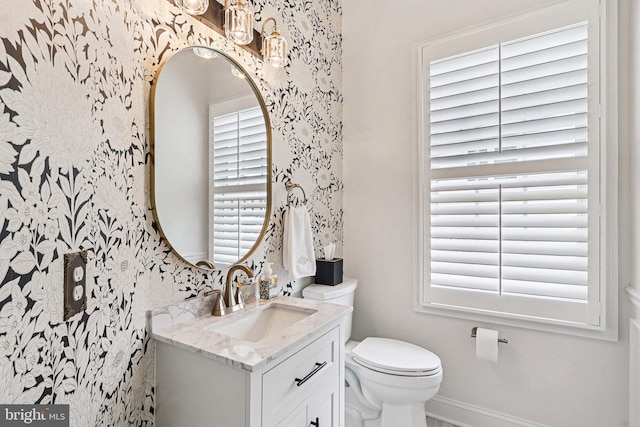 20369 Stillhouse Branch Pl, Sterling, VA 20165 - bathroom with vanity, toilet, and baseboards