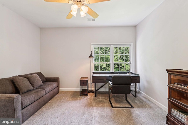20369 Stillhouse Branch Pl, Sterling, VA 20165 - carpeted office space with a ceiling fan and baseboards